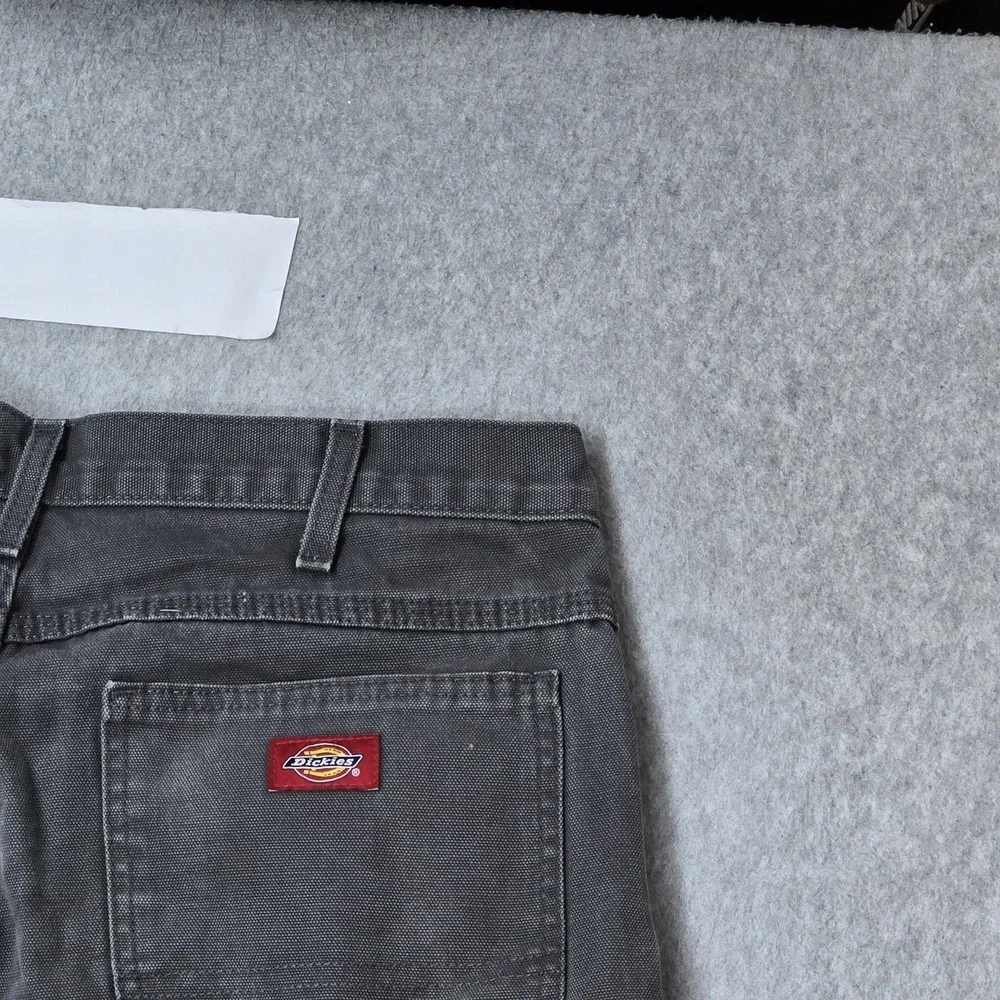 Dickies Men Pants Gray 30x32 Y2K Carpenter Canvas 33